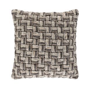 2 Surya Cordoba Square Wool Pillow COVERS Taupe Brown Black Woven Modern 20"x20"